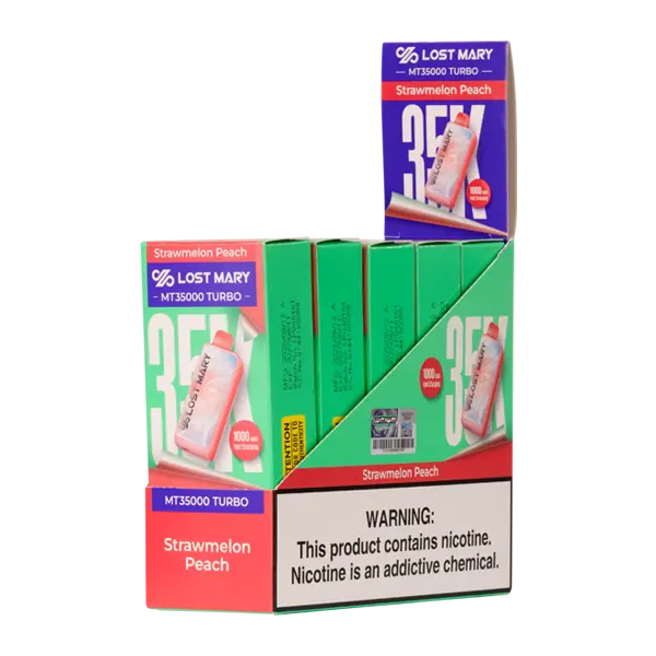 BUY 1 GET 1 FREE Strawmelon Peach Lost Mary MT35K Turbo | Vape Amazon India Lost Mary