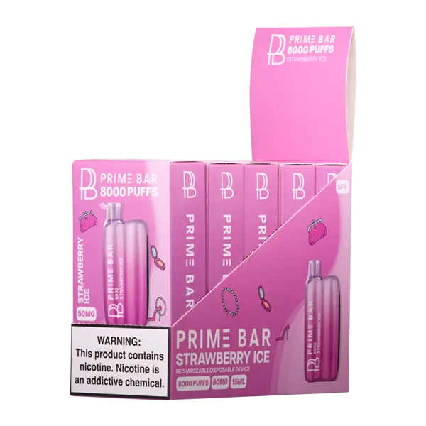 BUY 1 GET 1 FREE Strawberry Ice Prime Bar 8000 | Vape Amazon India Prime Bar