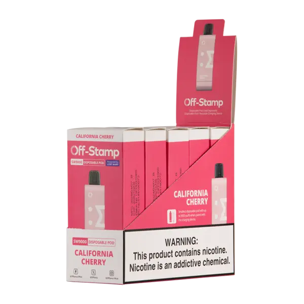 BUY 1 GET 1 FREE California Cherry OFF STAMP SW9000 Disposable | Vape Amazon India Off Stamp