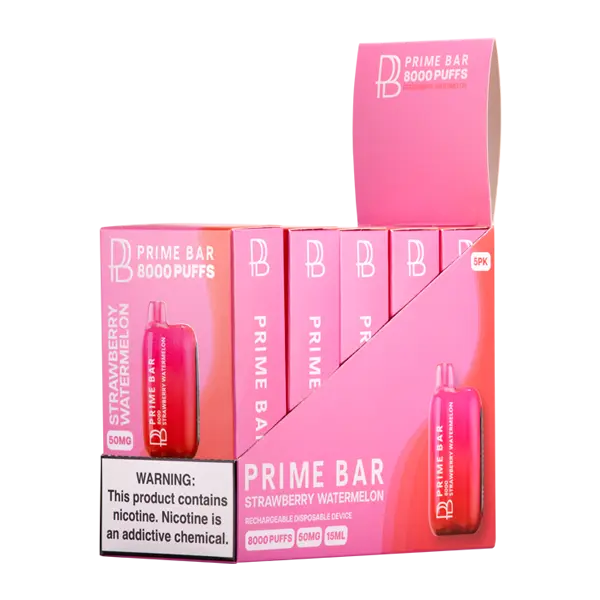 BUY 1 GET 1 FREE Strawberry Watermelon Prime Bar 8000 | Vape Amazon India Prime Bar