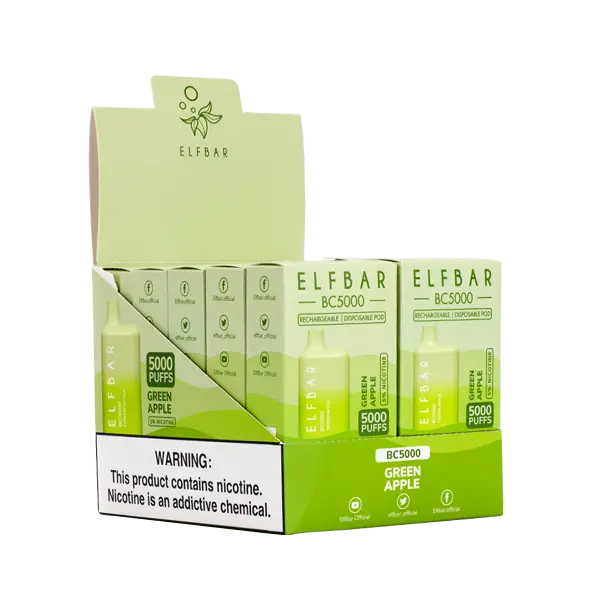 BUY 1 GET 1 FREE Green Apple Elf Bar 5000 | Vape Amazon India EBCREATE