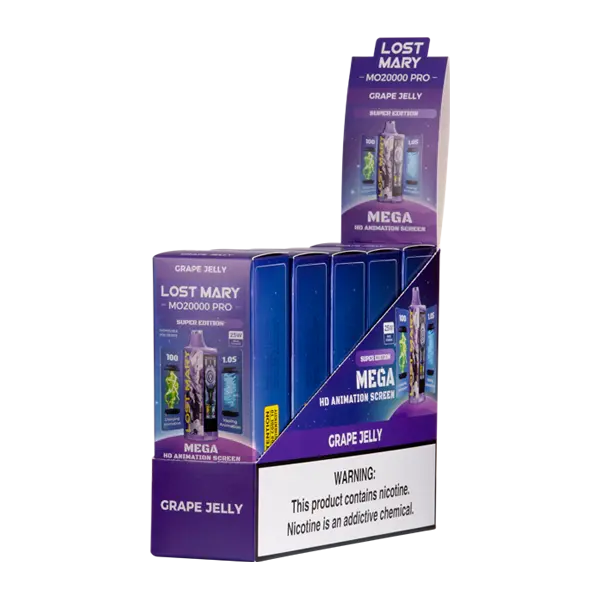 BUY 1 GET 1 FREE Grape Jelly Lost Mary MO20000 PRO Super Edition | Vape Amazon India Lost Mary