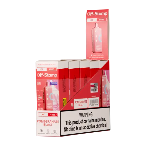 BUY 1 GET 1 FREE Pomegranate Blast Ice Off Stamp Ice Cube | Vape Amazon India Off Stamp