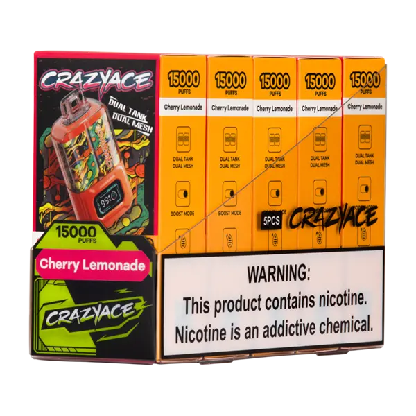 BUY 1 GET 1 FREE Cherry Lemonade Crazy Ace B15000 | Vape Amazon India Crazy Ace