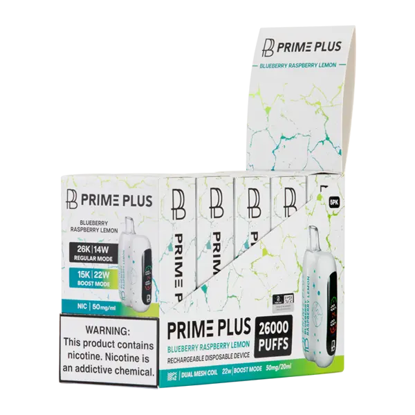 BUY 1 GET 1 FREE Blueberry Raspberry Lemon Prime Plus 26000 | Vape Amazon India Prime Bar