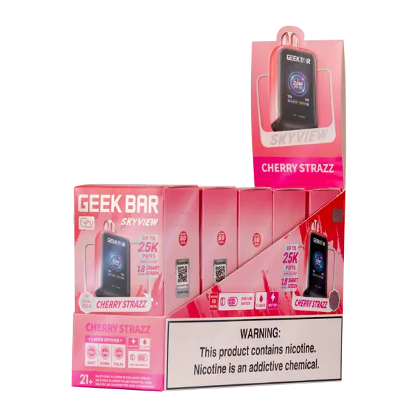 BUY 1 GET 1 FREE Cherry Strazz Geek Bar SkyView 25k | Vape Amazon India Geek Vape