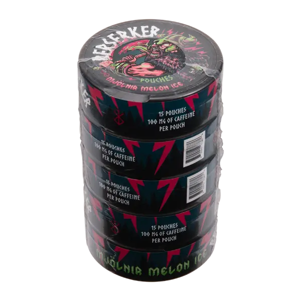 BUY 1 GET 1 FREE Mjolnir Melon Ice BERSERKER Caffeine Pouches | Vape Amazon India Berserker