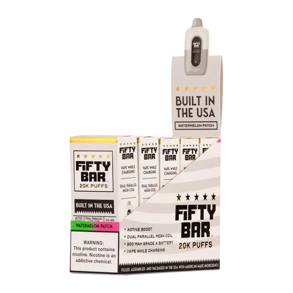 BUY 1 GET 1 FREE Watermelon Patch Fifty Bar 20K | Vape Amazon India Beard Vape Co