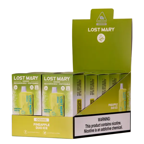 BUY 1 GET 1 FREE Pineapple Duo Ice Lost Mary OS5000 | Vape Amazon India Lost Mary