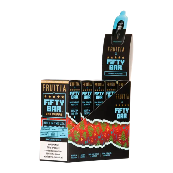 BUY 1 GET 1 FREE Island Punch FRUITIA X Fifty Bar 20K | Vape Amazon India Fruitia