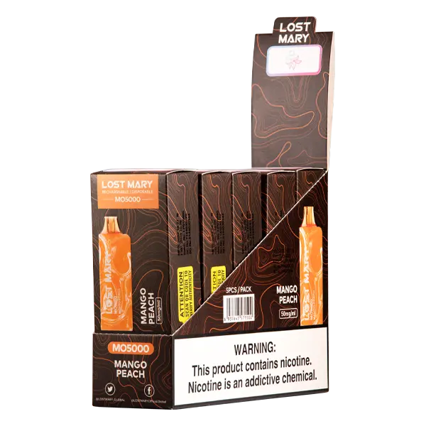 BUY 1 GET 1 FREE Mango Peach Lost Mary MO5000 | Vape Amazon India Lost Mary