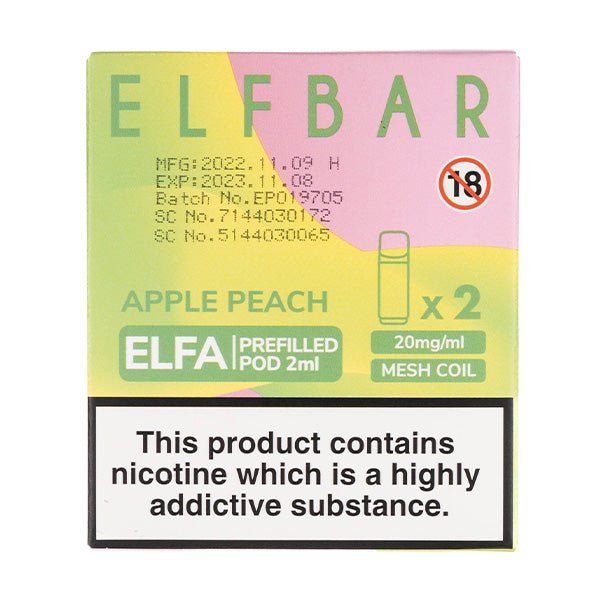 BUY 1 GET 1 FREE | Apple Peach Elfa Prefilled Pods by Elf BarVAPE INDIA - Vape India